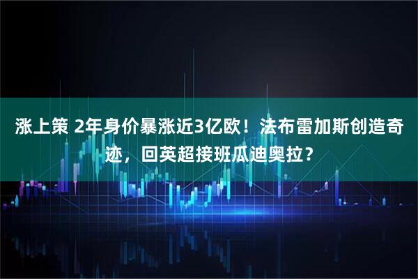 涨上策 2年身价暴涨近3亿欧！法布雷加斯创造奇迹，回英超接班瓜迪奥拉？